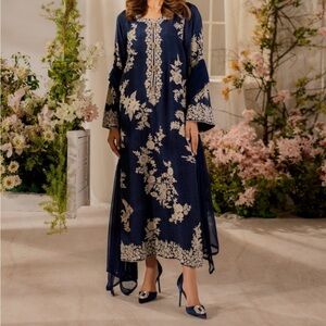 Daily/Basic Wear Navy Blue Kurta Set (NEW)
